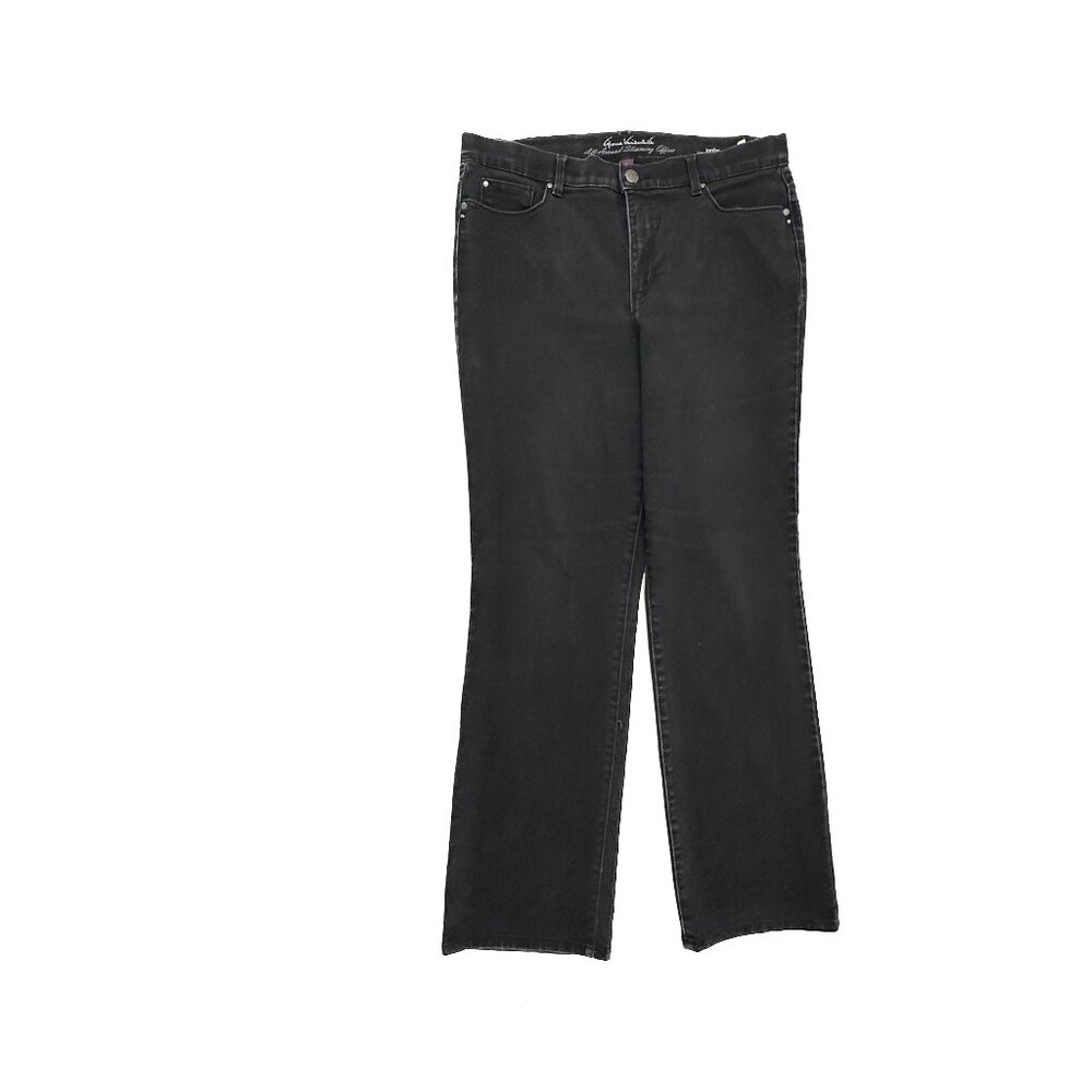 Gloria Vanderbilt Jordyn Curvy Barely Boot Women's size 14 Black Denim Jeans